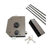 Serratura Per Portoncino Blindato 137x166 mm Completa Di Tre Chiavi | Doppia Mandata Mezzo Giro Con Supporti e Aste - Massima Sicurezza Per La Tua Porta