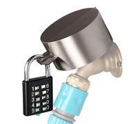 Serratura per rubinetto - di chiusura per rubinetto da giardino a 7,6 rubinetti in acciaio per esterni con serratura a combinazione per la prevenzione di vandalismo e acqua non