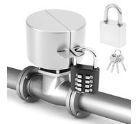 Serratura per rubinetto esterno in acciaio inox con 2 lucchetti per rubinetto da giardino, per giardino e casa, previene furti d'acqua e uso non autorizzato