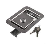 Serratura per sportello del telaio, 12 x 9,2 cm, in acciaio inox, resistente, per armadietti, cassette degli attrezzi per veicoli