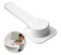 Serratura per WC a prova di bambino, chiusura a battente, per bambini e bambini, installazione rapida, senza bisogno di attrezzi, si adatta alla maggior parte dei WC standard (bianco)