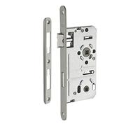 Serratura da incasso per bagno e WC, destra, asse 55mm, estremità arrotondate, 1 chiave - THIRARD