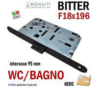 SERRATURA PORTA BONAITI B- BITTER FRONTALE 18X196 E50 I95 WC BAGNO T62 CR BR OT