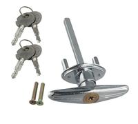 Serratura Porta Garage a Forma di T con Esterno Lucido per Aspetto Burr