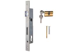 Serratura Porta Girevole Compreso Cilindro Profilo 3 Chiave Backset 20mm