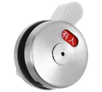 Serratura Porta in Acciaio Inox Indicatore Occupato | Ospedali e Hotel, Installazione Semplice, Accessori Inclusi, Finitura Argento, senza Chiave