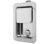 Serratura Porta in Acciaio Inox per Box Utensili, Chiusura con Chiave | Sicurezza Anti Manomissione, per Camion da Lavoro e Campeggio, Finitura Argento Moderna