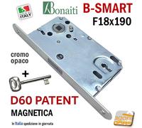 SERRATURA PORTA INTERNA MAGNETICA B-SMART BONAITI FRONTALE 18X190 / 18x196 E50