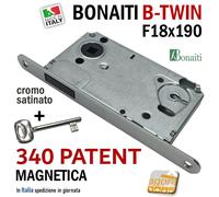SERRATURA PORTA INTERNA MAGNETICA B-TWIN BONAITI FRONTALE 18X190 /18x196 E50 I90