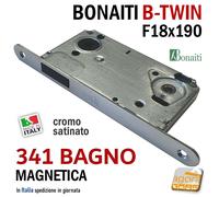 SERRATURA PORTA INTERNA MAGNETICA B-TWIN BONAITI FRONTALE 18X190 /18x196 E50 I90