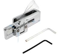 Serratura porta scorrevole in vetro bagno a forma di U in lega di zinco con misu