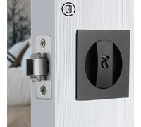 Serratura porta tascabile da incasso in lega di zinco nero con indicatori privac