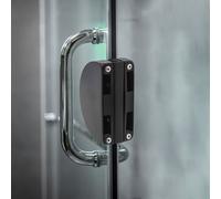 Serratura porta ufficio in vetro colore nero funzionale perfetta per zone ad alt