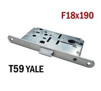 SERRATURA PORTA YALE FRONTALE 18x190mm BONAITI T59 B-BITTER SCROCCO CENTRALE E50