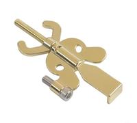 Serratura portatile per viaggi e sicurezza domestica, fermaporta in acciaio inox con design a farfalla, chiusura antifurto per autodifesa, nero/oro (nero)