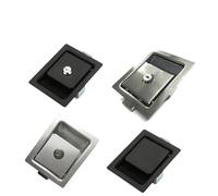 Serratura quadrata con o senza chiave per scatola elettronica, accessori auto MS215, 1 pezzo (argento)