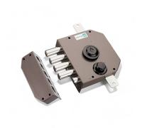 Serratura quintuplice a pompa con mezzo giro e pomolo apertura interna cilindro esterno 30 lunghezza 60 mm chiavistelli 40 mm