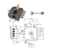 Serratura Quintuplice da Applicare con Scrocco Doppia Mappa 416 63 mm Dx