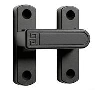 Serratura regolabile in lega di zinco con caduta da 0 a 7 mm, installazione verticale o orizzontale per armadi, porte scorrevoli, finestre e cassetti, chiusura a vite per la sicurezza domestica (nero)