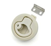 Serratura rotonda in plastica con anello di trazione maniglia a camma raccordi per barca a filo fermo per barca ponte accessorio hardware marino 1 pz (con chiave)
