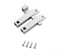 Serratura scorrevole in lega di alluminio per porte del bagno, armadi e scorrevoli, con design antiscivolo affidabile (grigio)