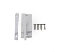 Serratura scorrevole in lega di zinco con sicurezza anti-perno per sospensione singola e doppia, finitura bianca (destra)