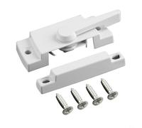 Serratura scorrevole per battente con materiale pressofuso in lega di zinco e fermo verticale per bloccaggio sicuro su fasce singole e doppie in vinile (sinistra)