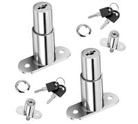 Serratura Scorrevole Push-Pull 105-32 - Möbelschloss con Chiave, Schrankschloss per Porte Singole, 2PCS, Robusto Schloss Schiebetür per Mobili & DIY