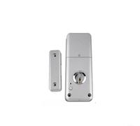 Serratura sicura in legno con app TTlock e scheda IC per supporto di sblocco, invisibile per design intelligente con caratteristiche anti leva e prevenzione furti (argento)