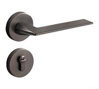 Serratura silenziosa moderna in lega di zinco, maniglia per porta interna in legno, serratura magnetica integrata per camera da letto (H)