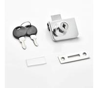 Serratura singola a doppia oscillazione in vetro per armadietti con 2 chiavi di sicurezza in lega di zinco, adatta a porte in vetro da 5 8 mm, nessuna foratura necessaria (doppia)