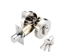 Serratura singola in acciaio inox con chiave per applicazioni per camera da letto e porta d'ingresso, include un fermo antifurto ispessito e un meccanismo di sblocco interno con pulsante rotante