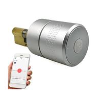 Serratura Smart Big Motor Force Tuya Cilindro della serratura Maniglia della manopola della serratura della porta intelligente dell'impronta digitale domestica Porta Casa Ufficio Appartamento(Kit 2)