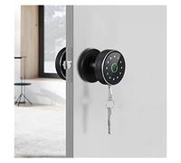 Serratura Smart Blocco delle impronte digitali Smart Tuya Knob Door Lock Support Key Password APP Sblocca la batteria ricaricabile Porta Casa Ufficio Appartamento(Noir)