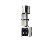 Serratura Smart Cilindro TUYA App Password Finrprint Smart Door Lock Tastiera Digitale Codice Serratura Elettrica Senza Chiave Porta Casa Ufficio Appartamento(Silver,70mm)