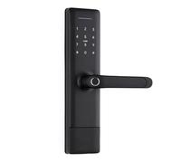 Serratura Smart con Maniglia Intelligente e Controllo via App TTLock - Apertura con Impronta Digitale, Codice o Smartphone - Serratura Elettrica con Cilindro per Porta Interna o Cancello Esterno