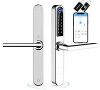 Serratura Smart Elettronica per Casa, Hotel e B&B, Controllo Remoto con App iOS e Android, RFID, Argento ip 64 installazione facile non serve sostituire l'attuale serratura TTLOCK