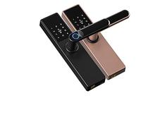 Serratura Smart, Serratura elettronica biometrica Digital Black Smart Lock App Tuya Sblocco remoto Serratura senza chiave Serratura for impronte digitali,per camere da letto, uffici e hotel(5085,ROSE