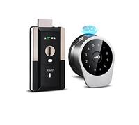 Serratura Smart Serratura elettronica intelligente automatica Serratura biometrica for impronte digitali Codice RIFD Serratura senza chiave con TTlock Porta Casa Ufficio Appartamento(Silver)