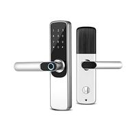 Serratura Smart TTlock App Smart Fingerprint Door Lock Smart Digital APP Keypad Code Keyless Electronic Door Lock Porta Casa Ufficio Appartamento(5572 silver)