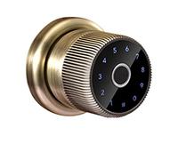 Serratura Smart TTLOCK Tastiera elettronica digitale Manopola in zinco Serratura a cilindro intelligente for impronte digitali Porta Casa Ufficio Appartamento(Antique)