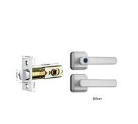 Serratura Smart, Tuya App Remote Control Smart Locks Latch Fingerprint Passcode Maniglia for serratura della porta in legno for la casa(T3TY-S)