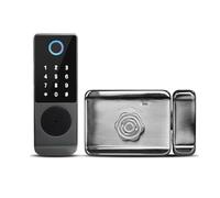 Serratura Smart, Tuya Blocco Impronte Digitali Impermeabile Esterno TTLock App Scheda Rfid Password Digitale Serratura Elettronica Intellinte Senza Chiave(B-1)