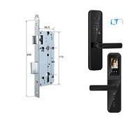 Serratura Smart, Tuya Digital Electronic Smart Door Lock con sblocco della chiave della password della smart card dell'impronta digitale della fotocamera biometrica(240x22(4085))