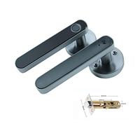 Serratura Smart Tuya Digital Electronic Smart Door Lock Maniglia biometrica for porta con impronte digitali Password digitale senza chiave Smart Home Porta Casa Ufficio Appartamento(Szary)