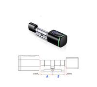 Serratura Smart Tuya Smart Lock Cylinder Fingerprint Card Key App Remote Control Lock Core Home Old Door Replacement Porta Casa Ufficio Appartamento(Black Tuya,A 45 B45)