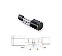 Serratura Smart Tuya Smart Lock Cylinder Fingerprint Card Key App Remote Control Lock Core Home Old Door Replacement Porta Casa Ufficio Appartamento(Black Ttlock,A 40 B 40)