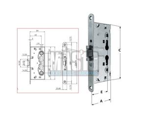 SERRATURA TAGLIAFUOCO MECCANICA ISEO 216120.65