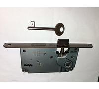 SERRATURA TIPO PATENT DA INFILARE - SERIE "CENTRO" CON CATENACCIO BRONZATA FRONTALE MM 22