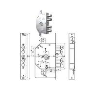 Serratura Tripl. Applic. C Scr. Cil. Eu. a Ingran. Blind. 2155 Cod 384117
